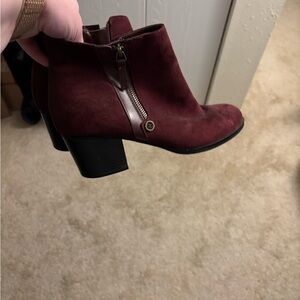 Burgundy Ankle Boots